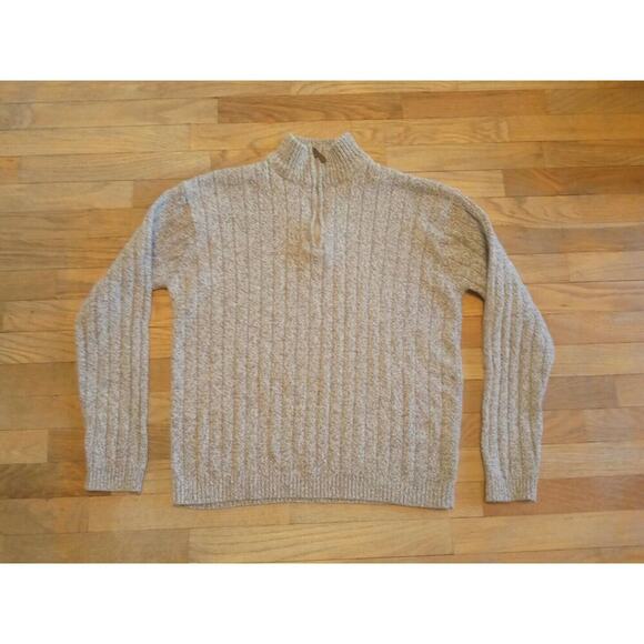 Oscar De La Renta Women's Pullover Sweater Quarter Zip Knit Cotton Gray Size XXL - Picture 6 of 8